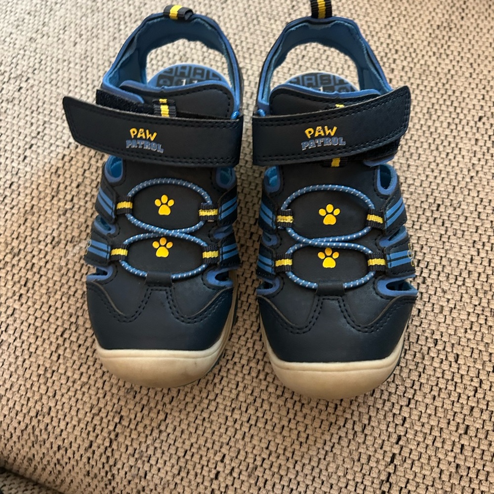 Paw Patrol Blue and Yellow Sandals with Velcro Straps